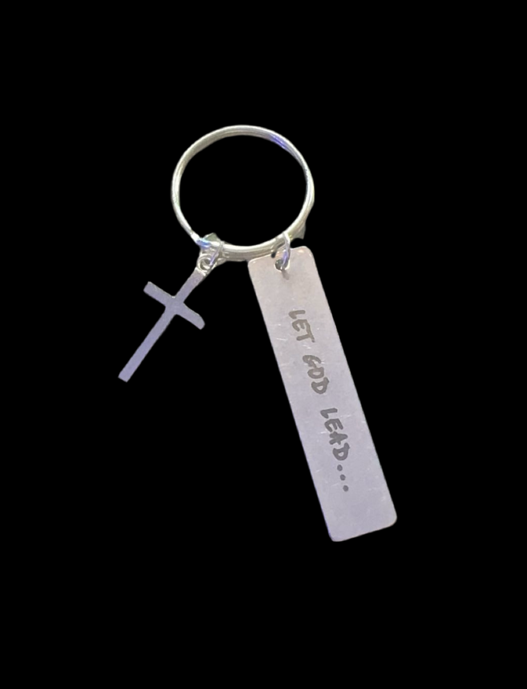 Let God Lead Christian Keychain Charm