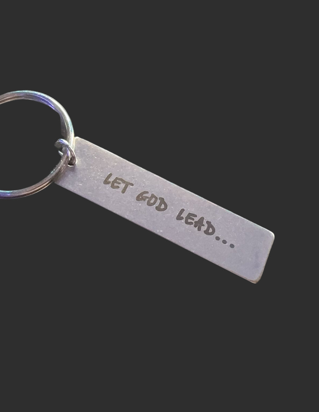 Let God Lead Christian Keychain Charm