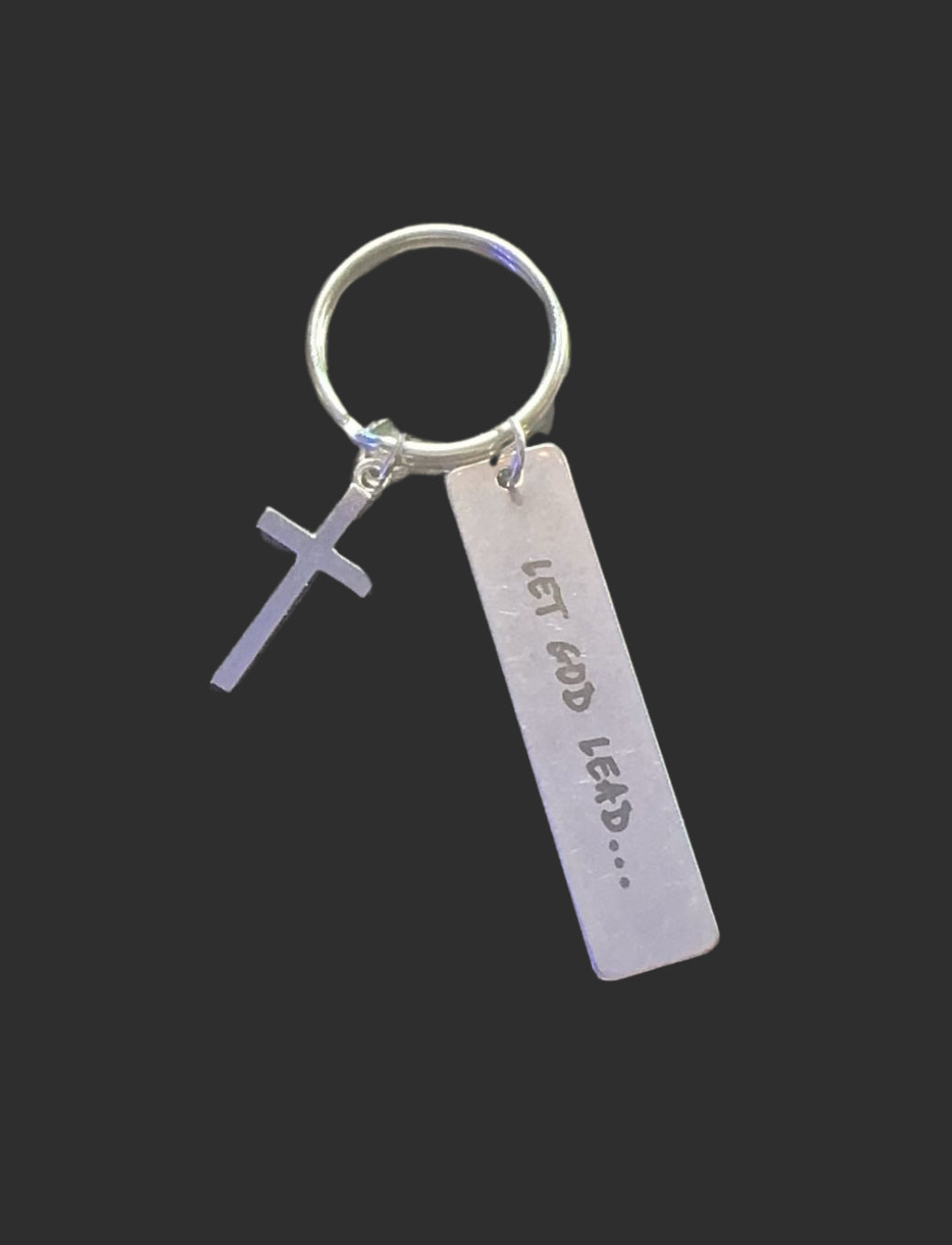 Let God Lead Christian Keychain Charm