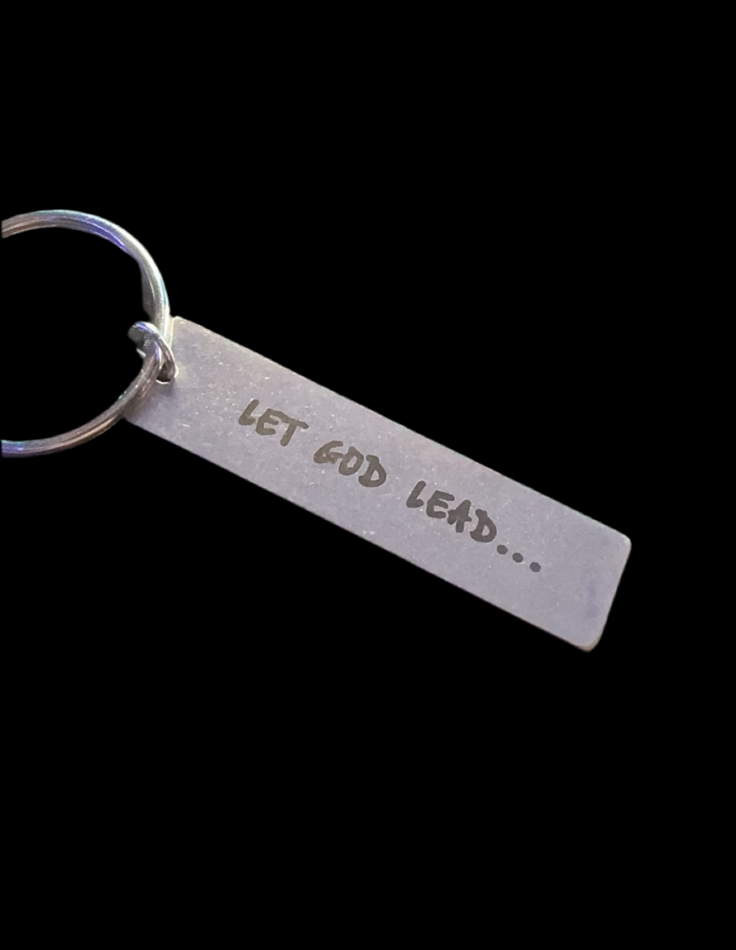 Let God Lead Christian Keychain Charm